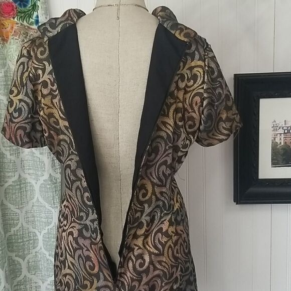 Metallic print S/S Dress - Picture 5 of 6